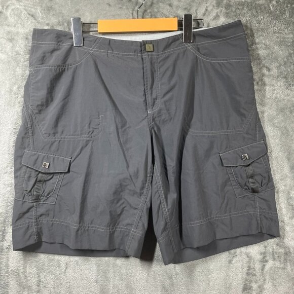 Mountain Hardware Hiking Shorts Womens Size 14 Gray Nylon Outdoor Performance - Picture 1 of 10